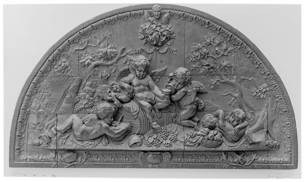 Panel (Dessus de porte), Oak (?), French 