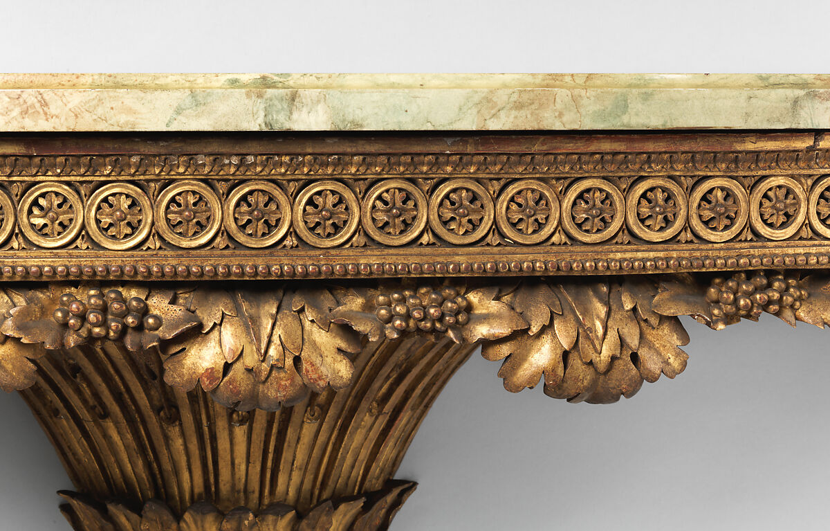 Console table, Carved and gilded wood, French