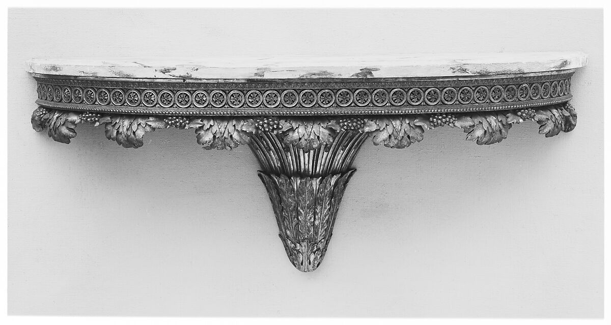 Console table, Carved and gilded wood, French