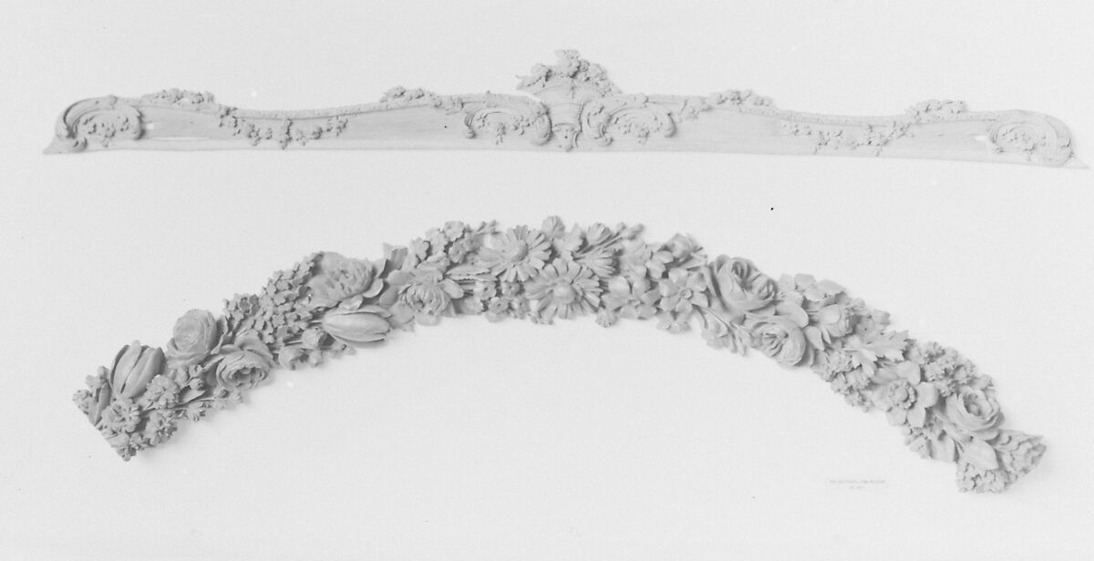 Frame fragment (cross-bar), Oak (?), French