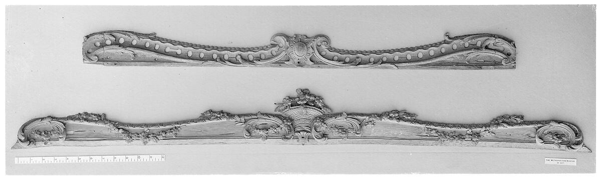 Frame fragment (cross-bar), Oak (?), French 