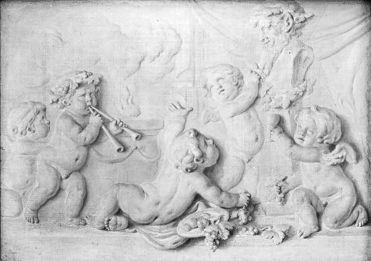 Autumnal Sacrifice, Attributed to Piat Joseph Sauvage (Flemish, Tournai 1744–1818 Tournai), Oil on canvas; wood frame, French