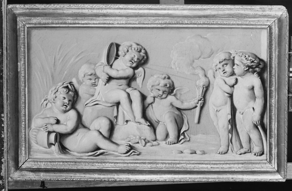 Amorini at play (one of a pair), Manner of Piat Joseph Sauvage (Flemish, Tournai 1744–1818 Tournai), Oil on canvas, French