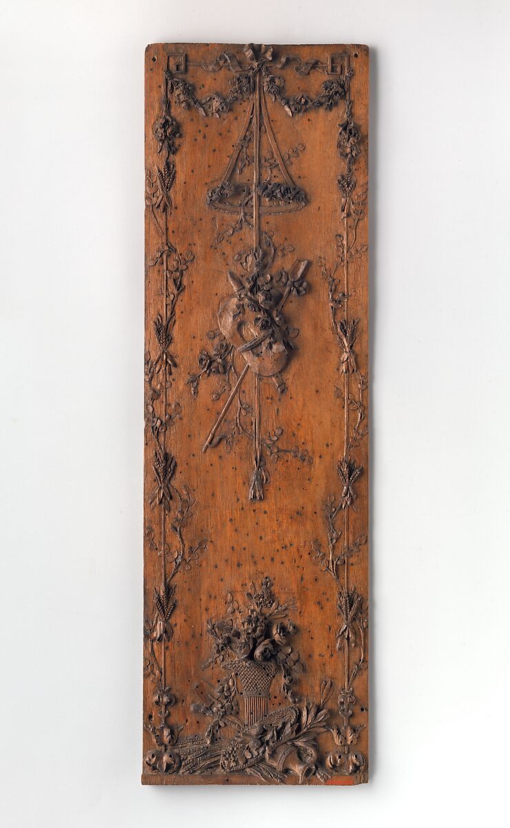 Panel, Walnut, carved, French 