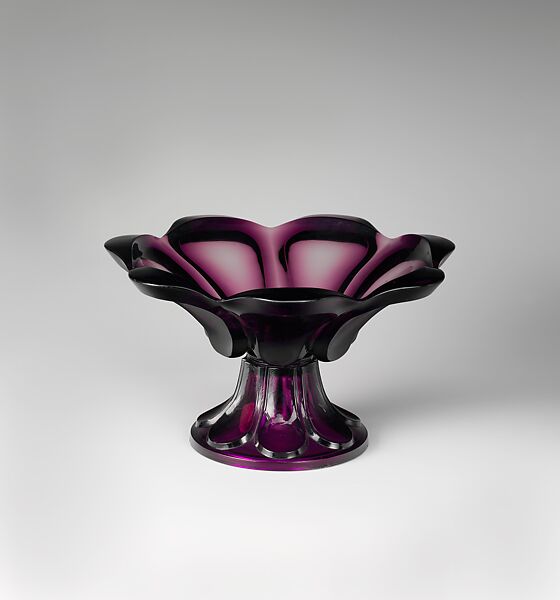 Compote, Boston &amp; Sandwich Glass Company (American, 1825–1888, Sandwich, Massachusetts), Pressed glass, American 