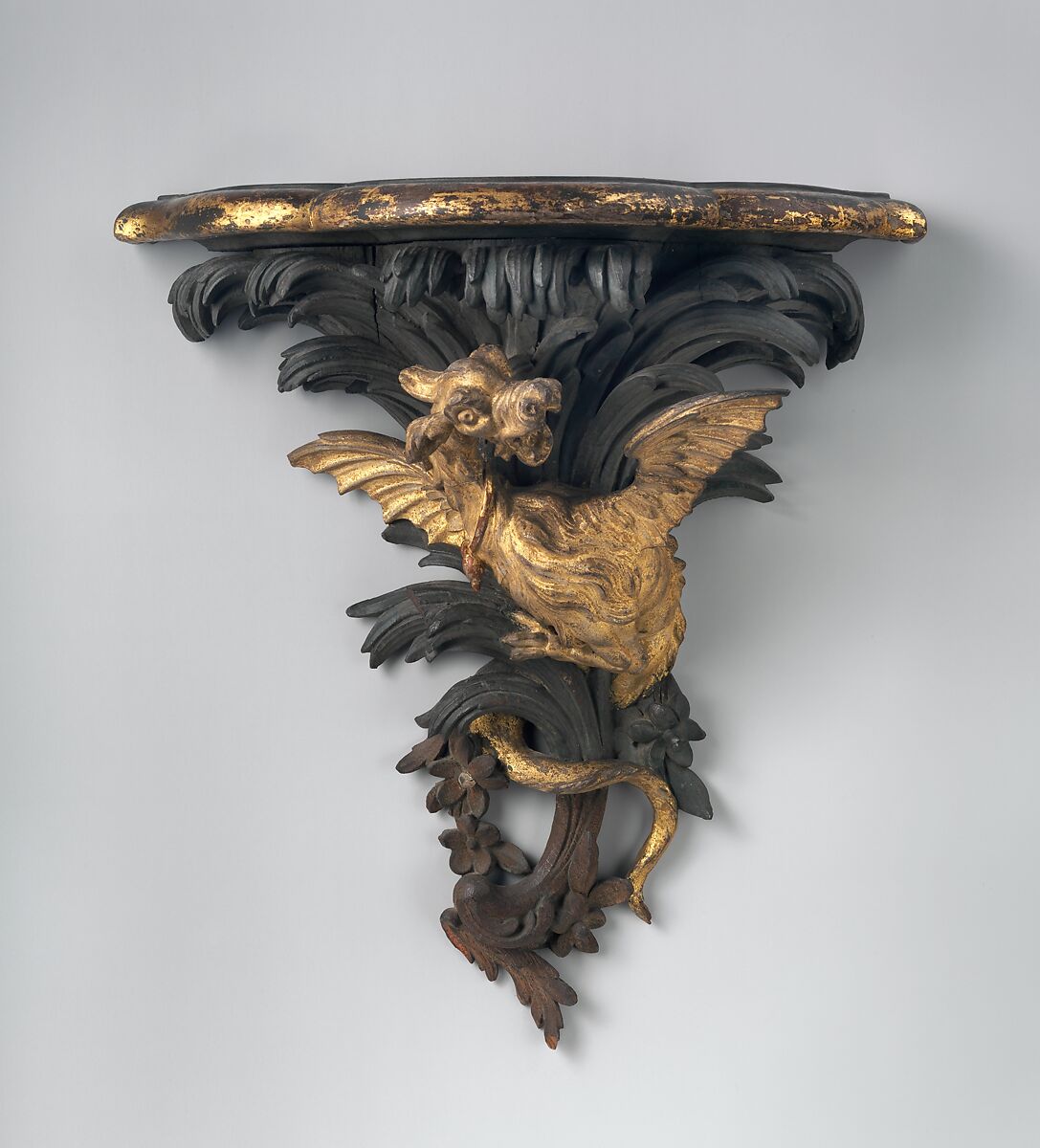 Console (console d'applique), Carved and gilded oak, French 