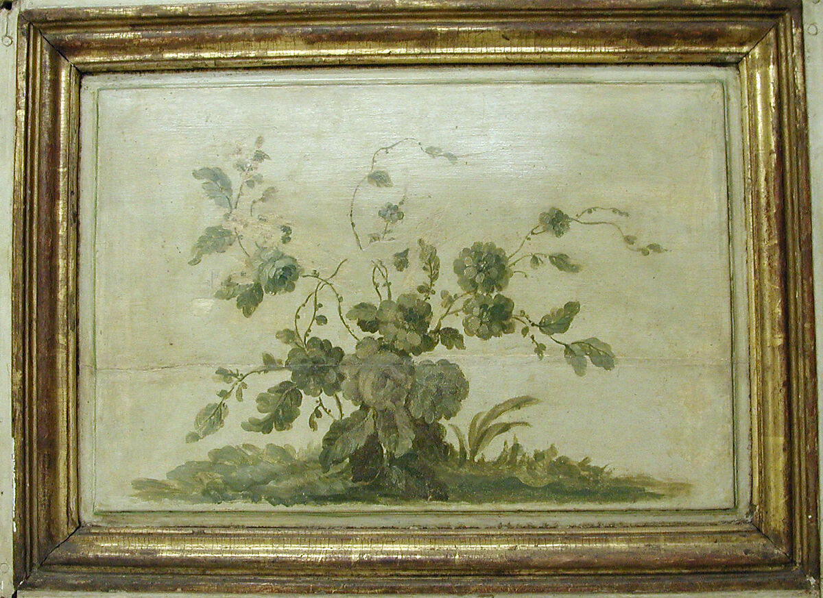 Door panel, Manner of Jean-Baptiste Oudry (French, Paris 1686–1755 Beauvais), Oak, painted and gilded, French