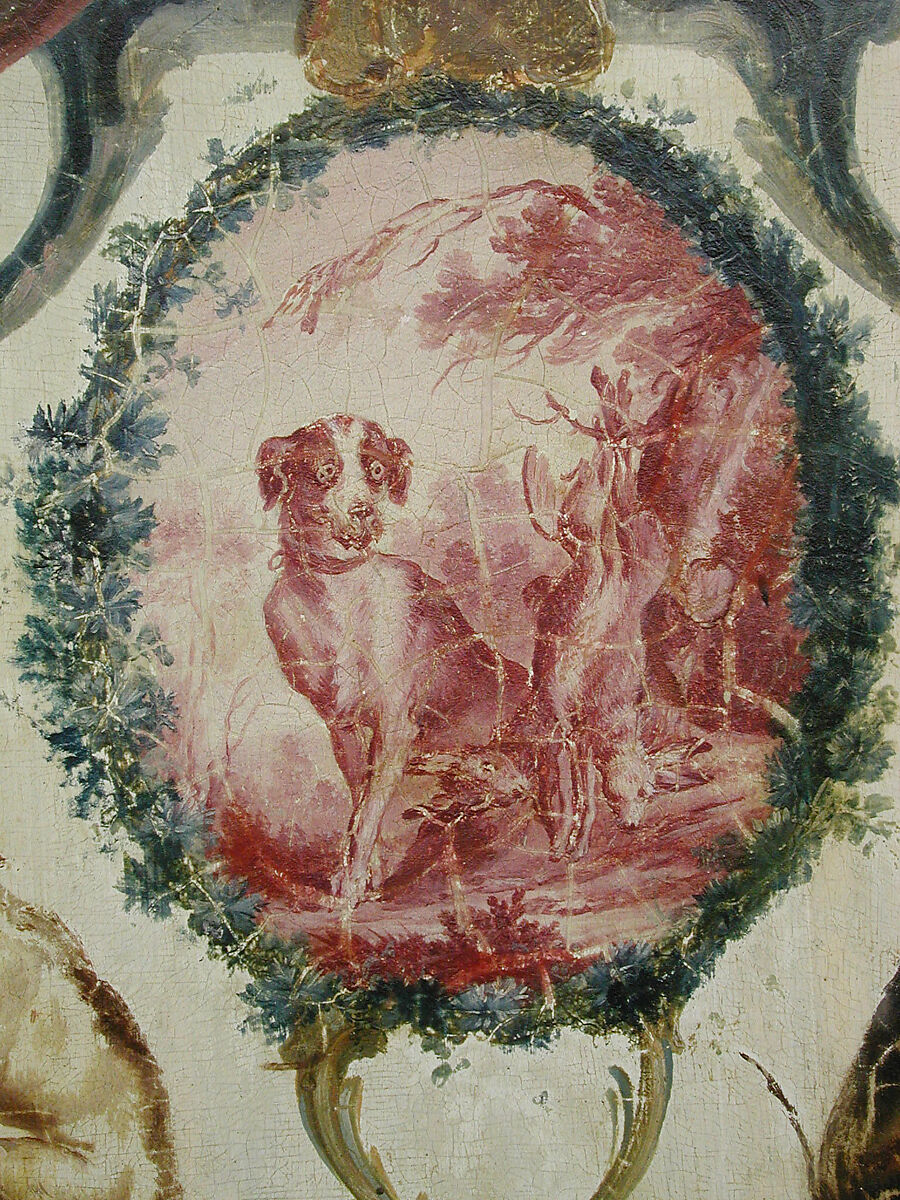 Door panel, Manner of Christophe Hüet (French, Pontoise 1700–1759 Paris), Oak, painted and gilded, French