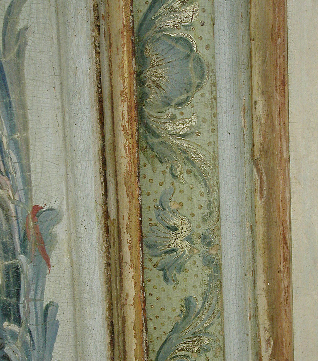 Door panel, Manner of Christophe Hüet (French, Pontoise 1700–1759 Paris), Oak, painted and gilded, French