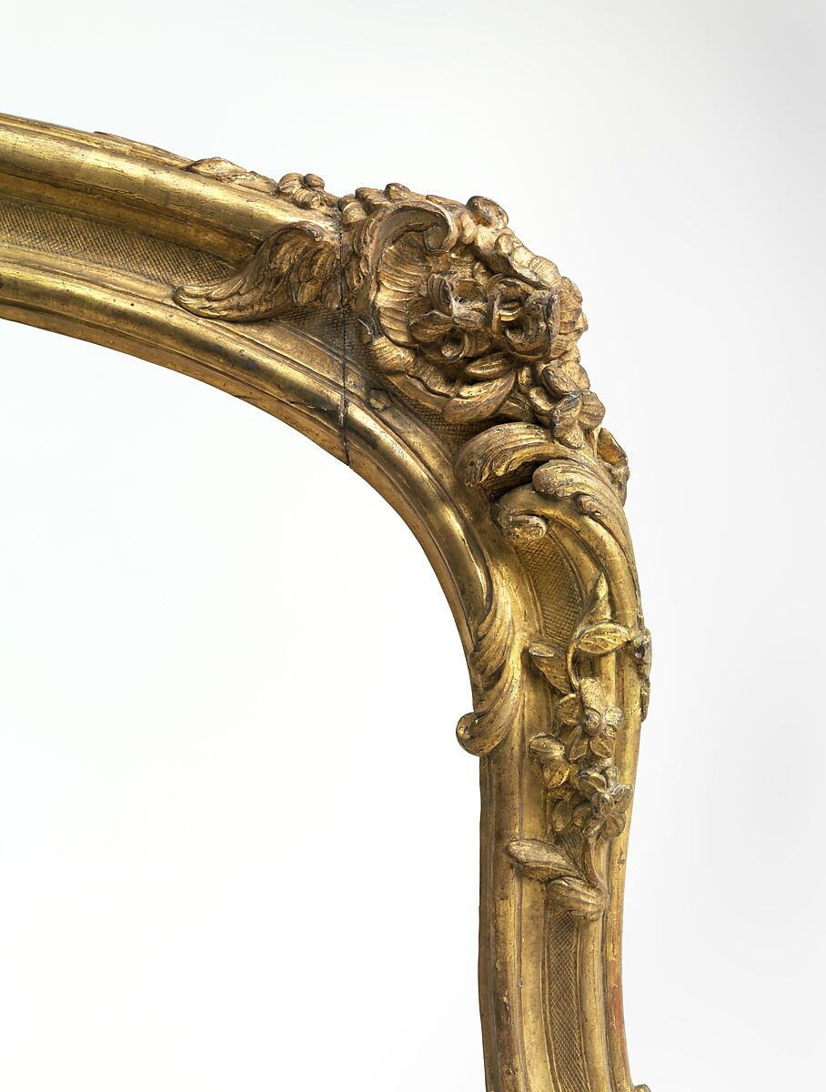 Frame for a daybed (Lit de repos), Carved and gilded walnut, French