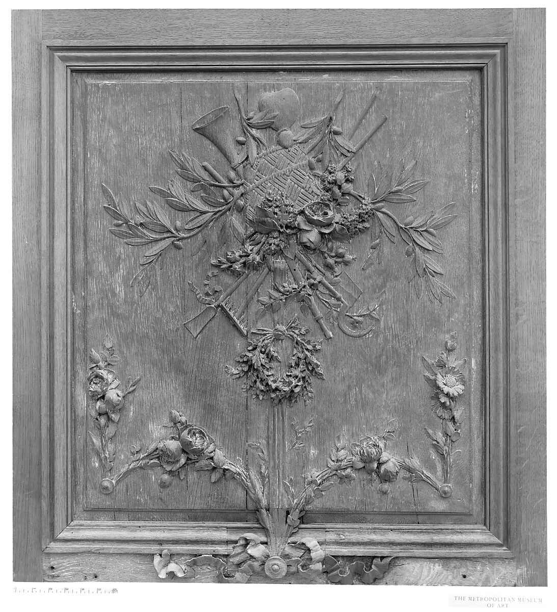 Panel, Oak (?), French 