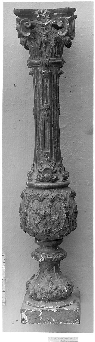 Baluster, Carved and gilded wood, French 