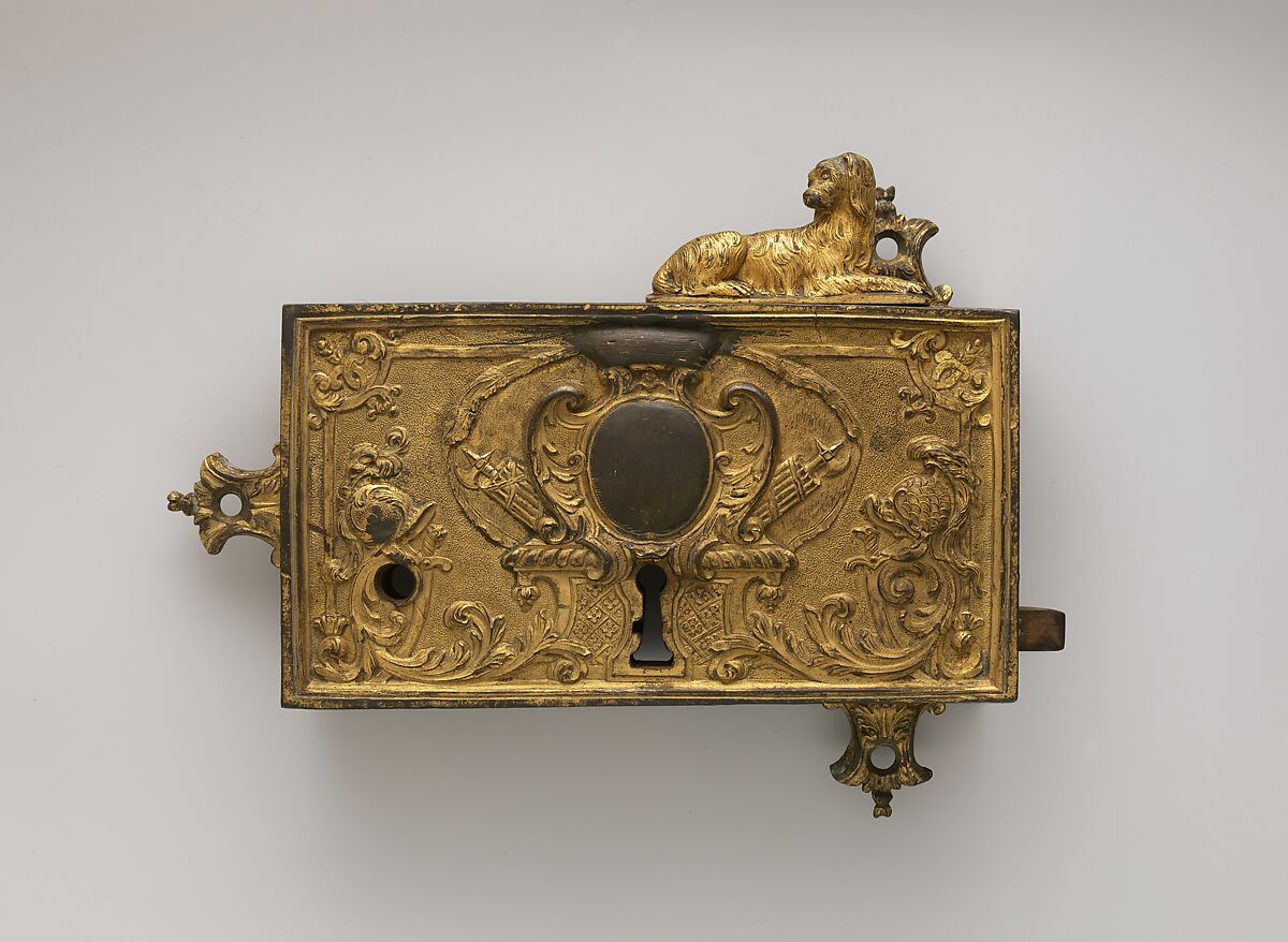 Lock, Gilt bronze, French 