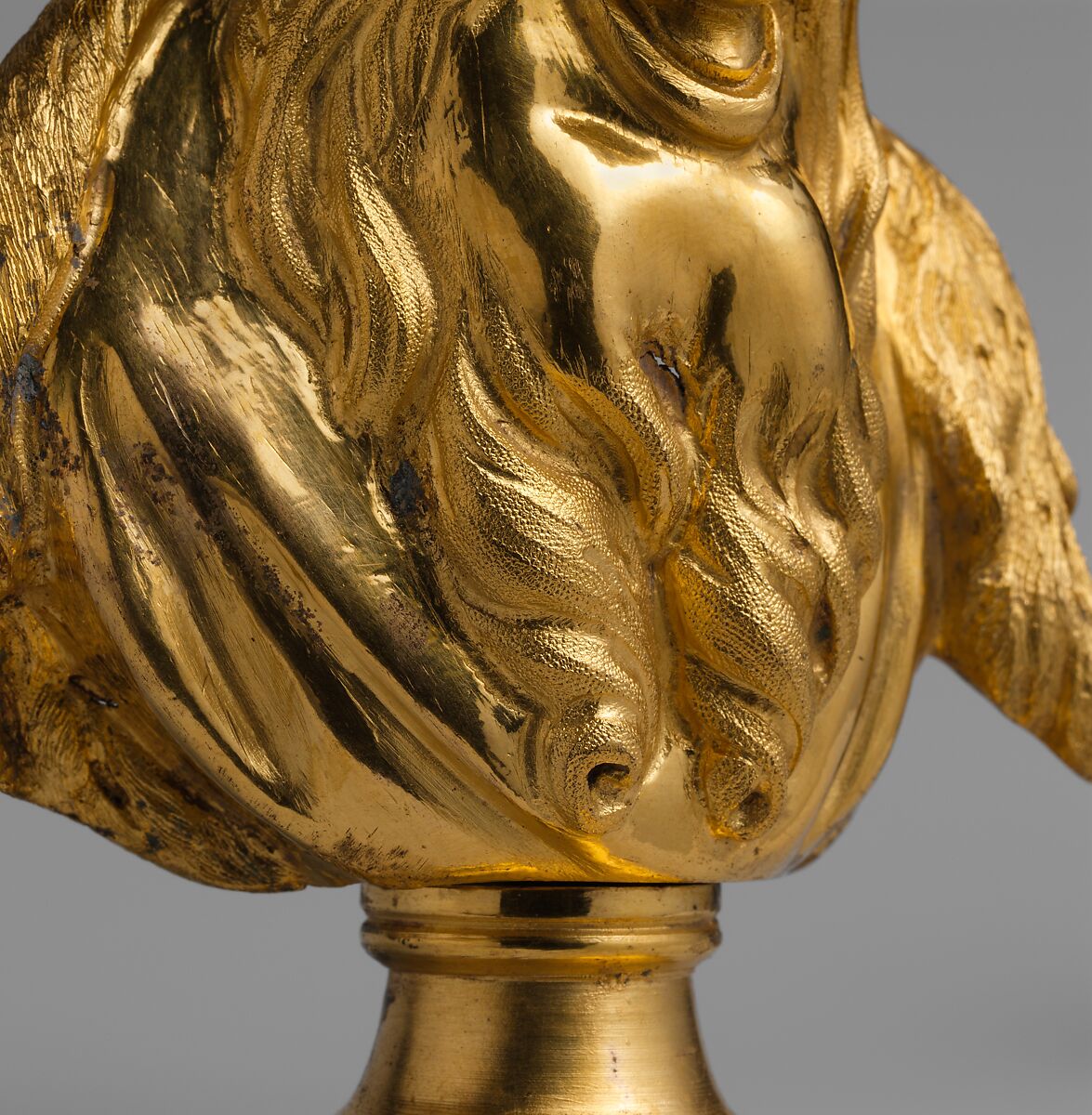 Pair of busts, Gilt bronze, French