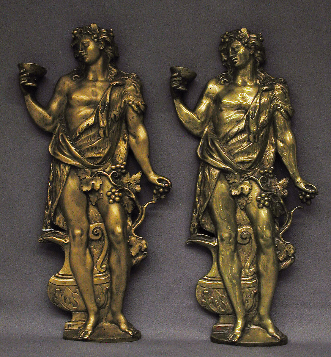 Panel ornaments (part of a set), Gilt bronze, French 
