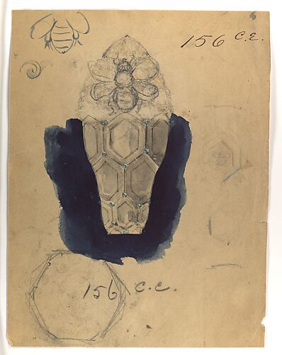 Design Drawing for Perfume Container Exhibited at 1893 Columbian Exposition in Chicago