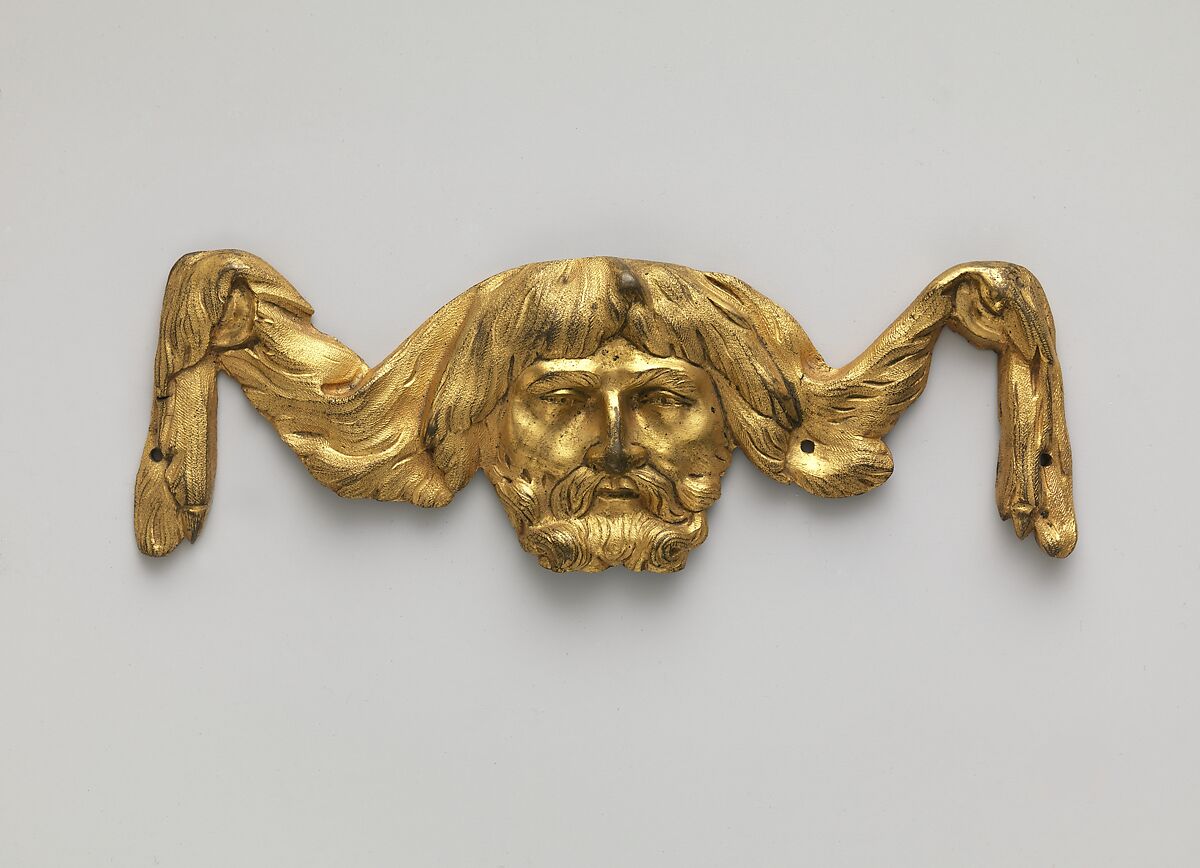 Clock ornament, Gilt bronze, French 