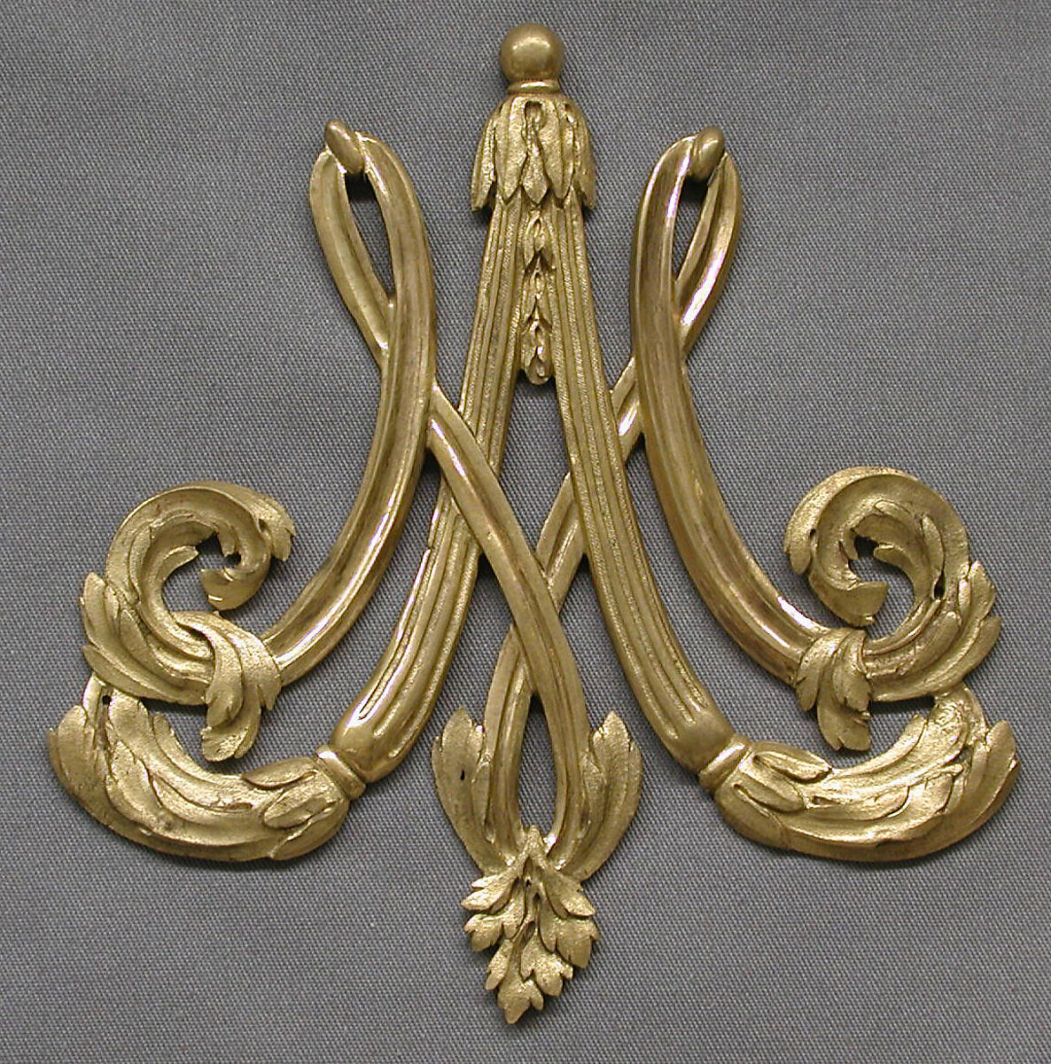 Vase ornament, Gilt bronze, French 