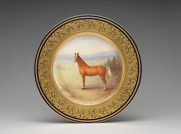 Cabinet Plate, Manufactured by Lenox, Incorporated (American, Trenton, New Jersey, established 1889), Ceramic, porcelain, enamel decoration, and gold, American 