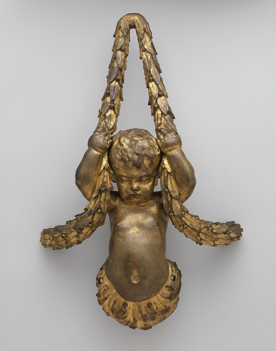 Vase ornament (?), Gilt bronze, French 