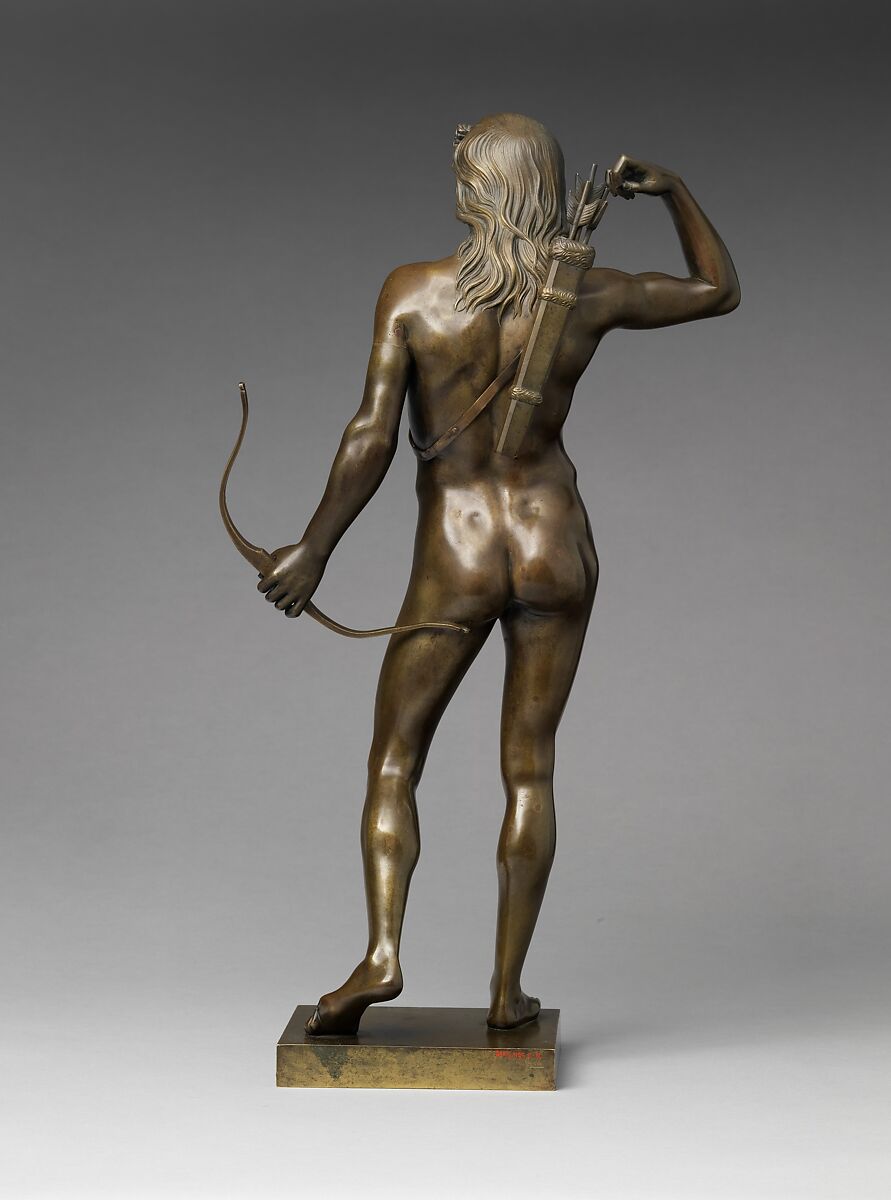 Choosing of the Arrow, Henry Kirke Brown (American, Leyden, Massachusetts 1814–1886 Newburgh, New York), Bronze, American