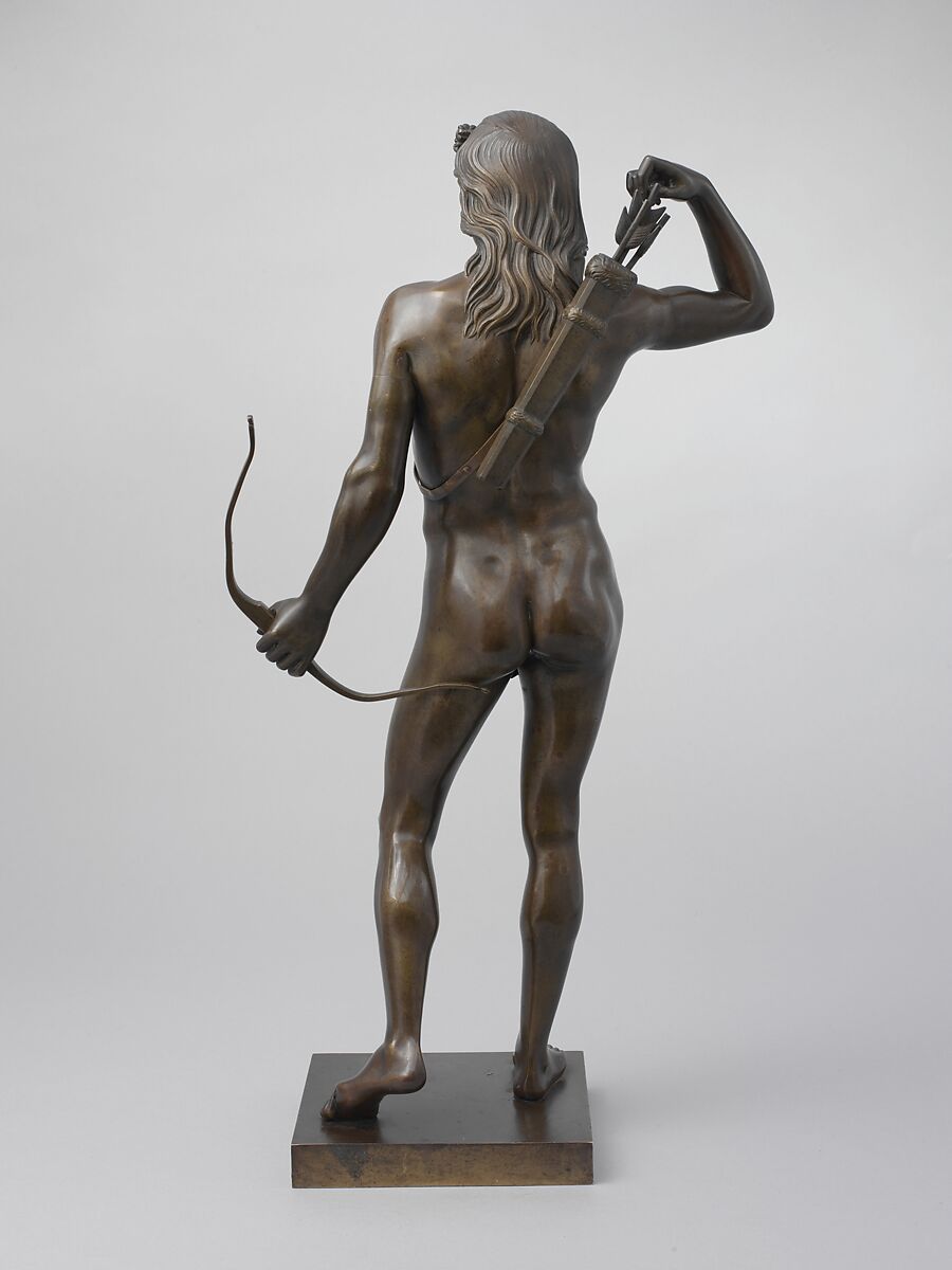 Choosing of the Arrow, Henry Kirke Brown (American, Leyden, Massachusetts 1814–1886 Newburgh, New York), Bronze, American