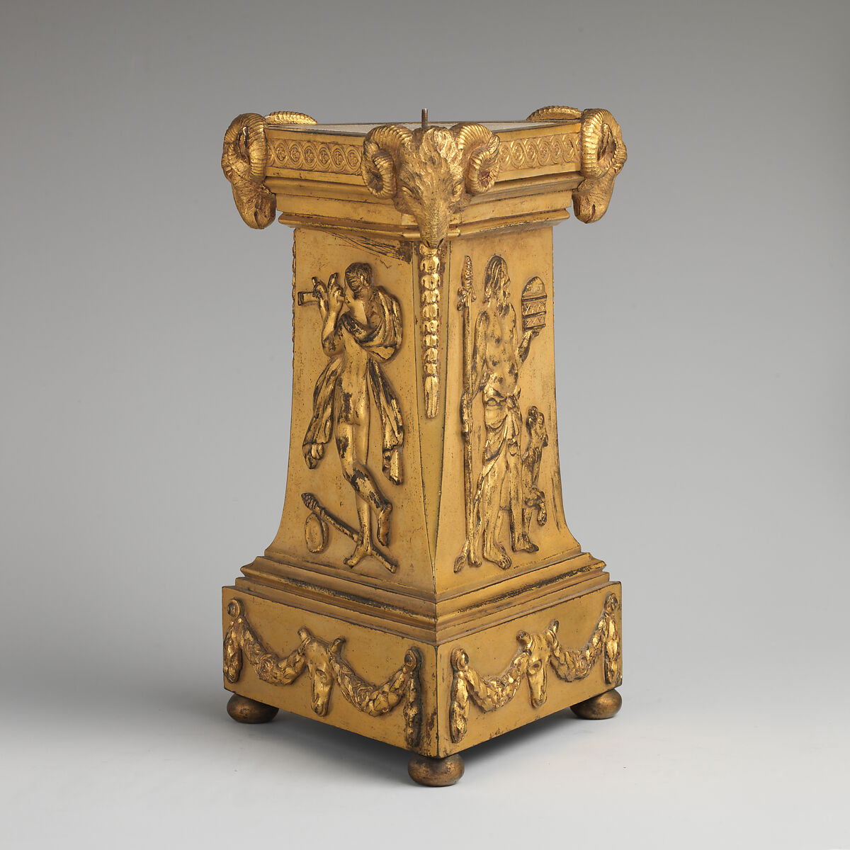 Pedestal, Matthew Boulton (British, Birmingham 1728–1809 Birmingham), Gilt bronze, British, Soho near Birmingham 