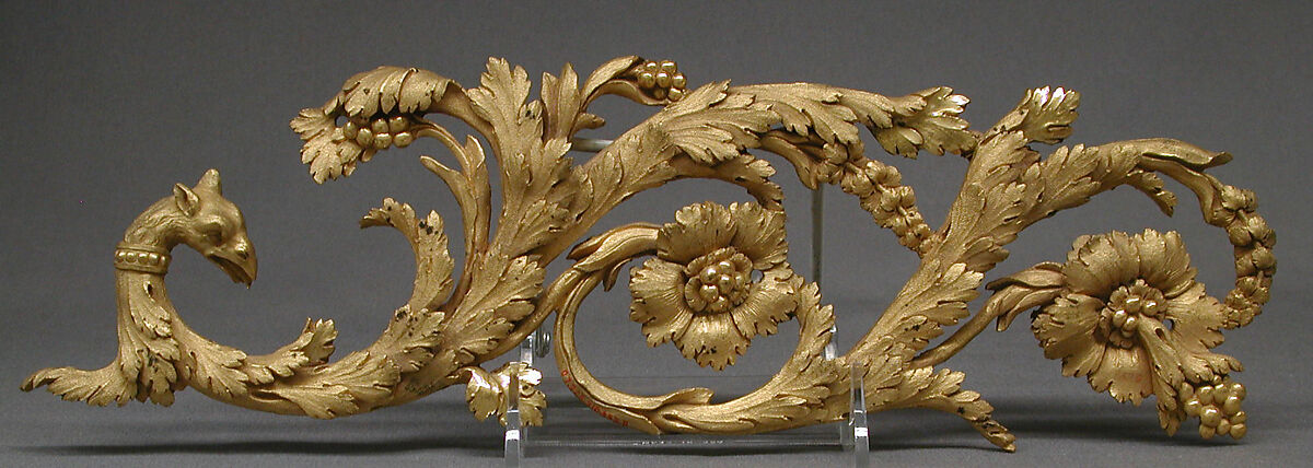 Pair of frieze ornaments, possibly Etienne Martincourt (French, active 1762–1800), Gilt bronze, French
