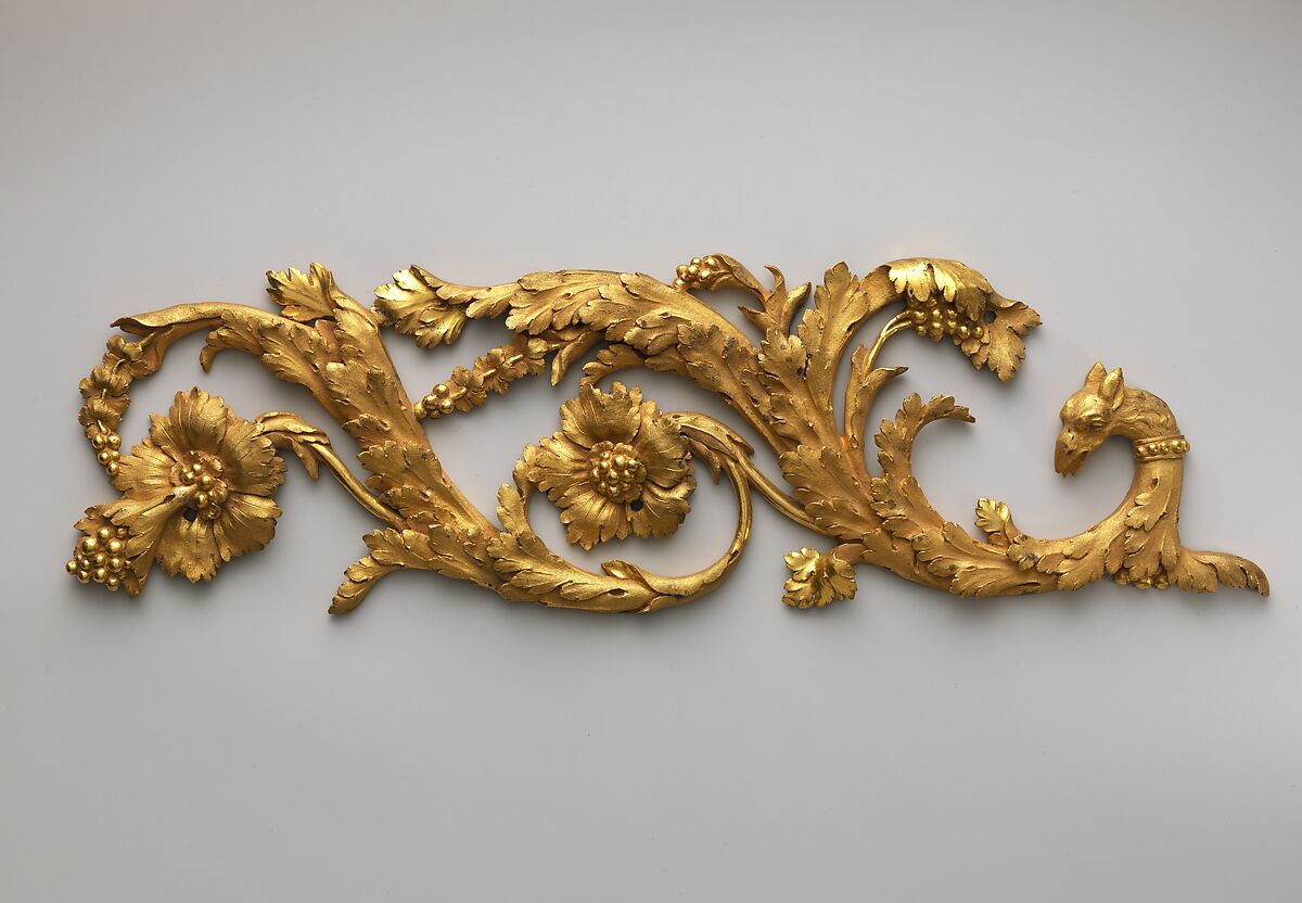 Pair of frieze ornaments, possibly Etienne Martincourt (French, active 1762–1800), Gilt bronze, French 