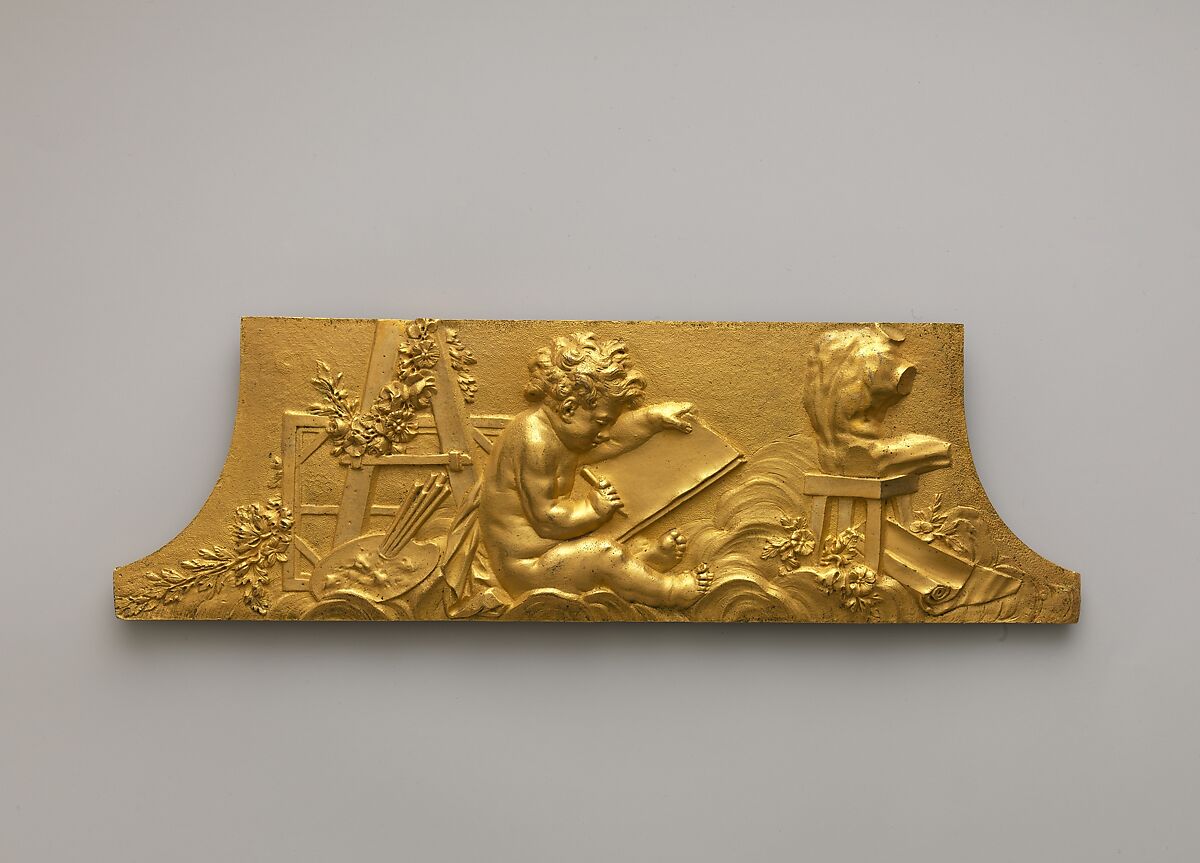 Allegory of the Fine Arts, Gilt bronze, French 