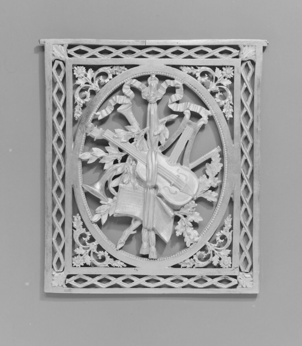 Panel, Gilt bronze, French 