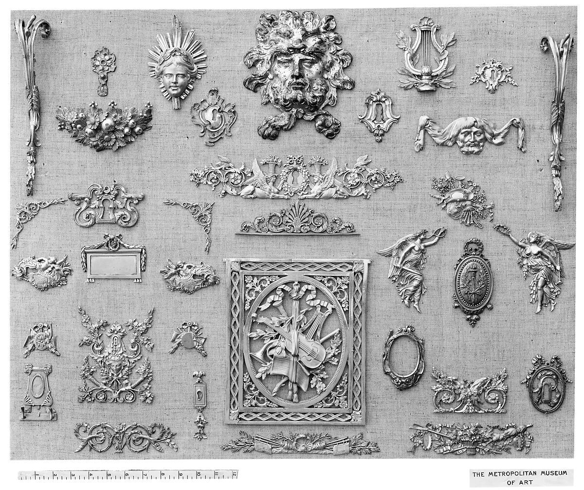 Panel, Gilt bronze, French