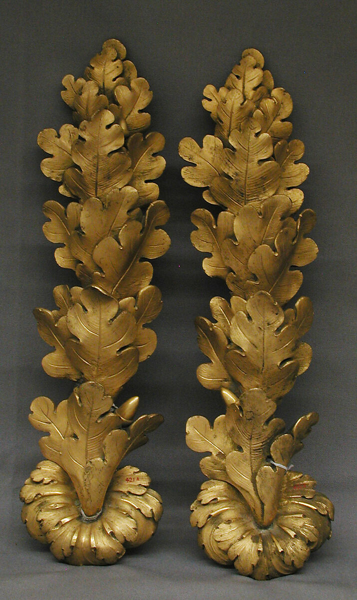 Pair of chutes, Gilt bronze, French 