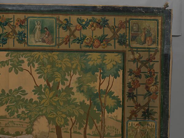 Cartoon, Gobelins Tapestry Looms Company (New York, established 1920)  , New York, NY, Oil on canvas, American