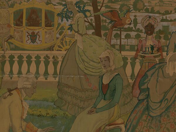 Cartoon, Gobelins Tapestry Looms Company (New York, established 1920)  , New York, NY, Oil on canvas, American