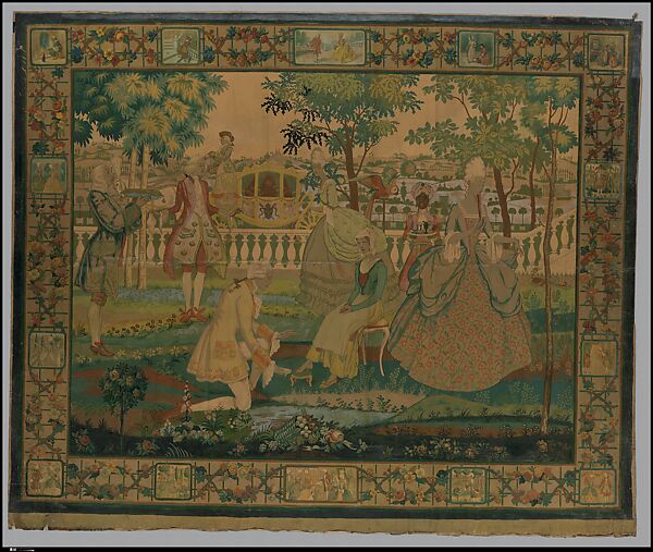 Cartoon, Gobelins Tapestry Looms Company (New York, established 1920)  , New York, NY, Oil on canvas, American 
