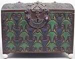 Box, Marie Zimmermann (American, Brooklyn, New York 1879–1972 Punta Gorda, Florida), Wood, ivory, patinated silver, nickel-plated brass, steel, amethyst, and semi-precious quartz, American