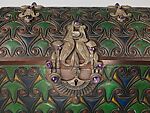 Box, Marie Zimmermann (American, Brooklyn, New York 1879–1972 Punta Gorda, Florida), Wood, ivory, patinated silver, nickel-plated brass, steel, amethyst, and semi-precious quartz, American