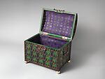 Box, Marie Zimmermann (American, Brooklyn, New York 1879–1972 Punta Gorda, Florida), Wood, ivory, patinated silver, nickel-plated brass, steel, amethyst, and semi-precious quartz, American