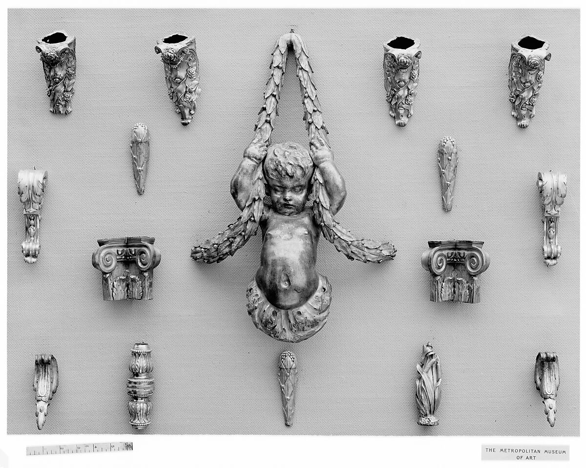 Set of four swag ends, Gilt bronze, French
