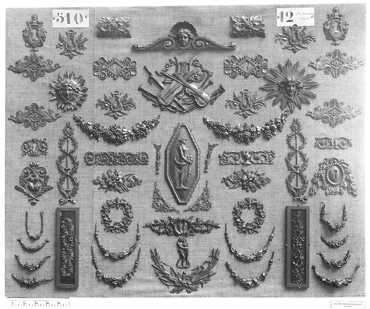 Wreath, Gilt bronze, French