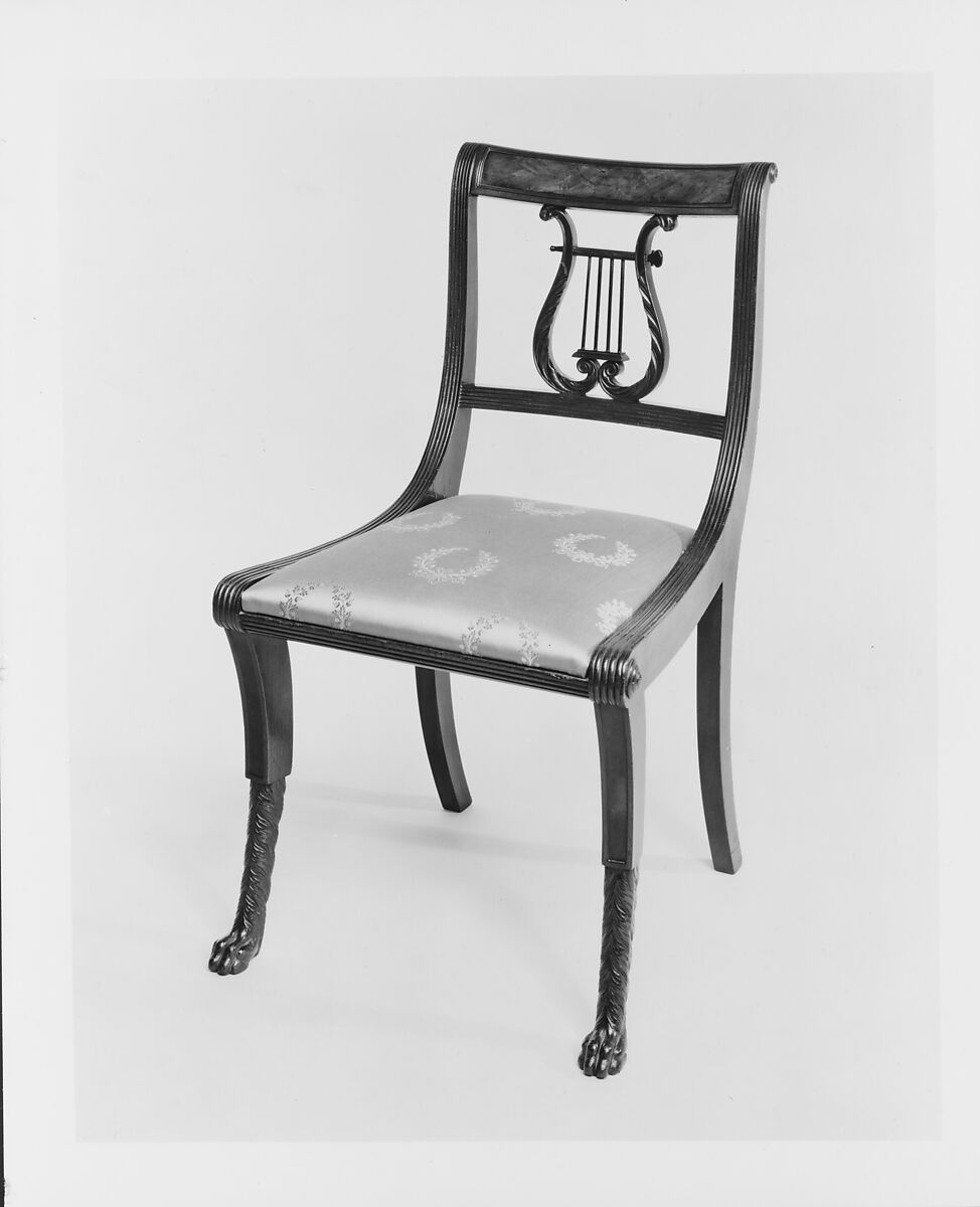 Side Chair, Mahogany with ash, yellow poplar, American