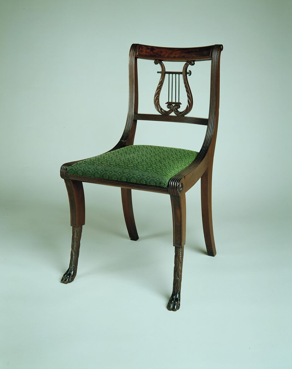 Side Chair, Mahogany with ash, yellow poplar, American