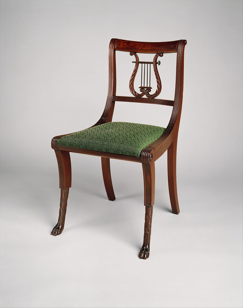 Side Chair, Mahogany with ash, yellow poplar, American 