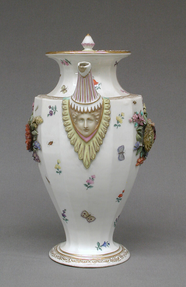 Coffeepot, Hard-paste porcelain, German