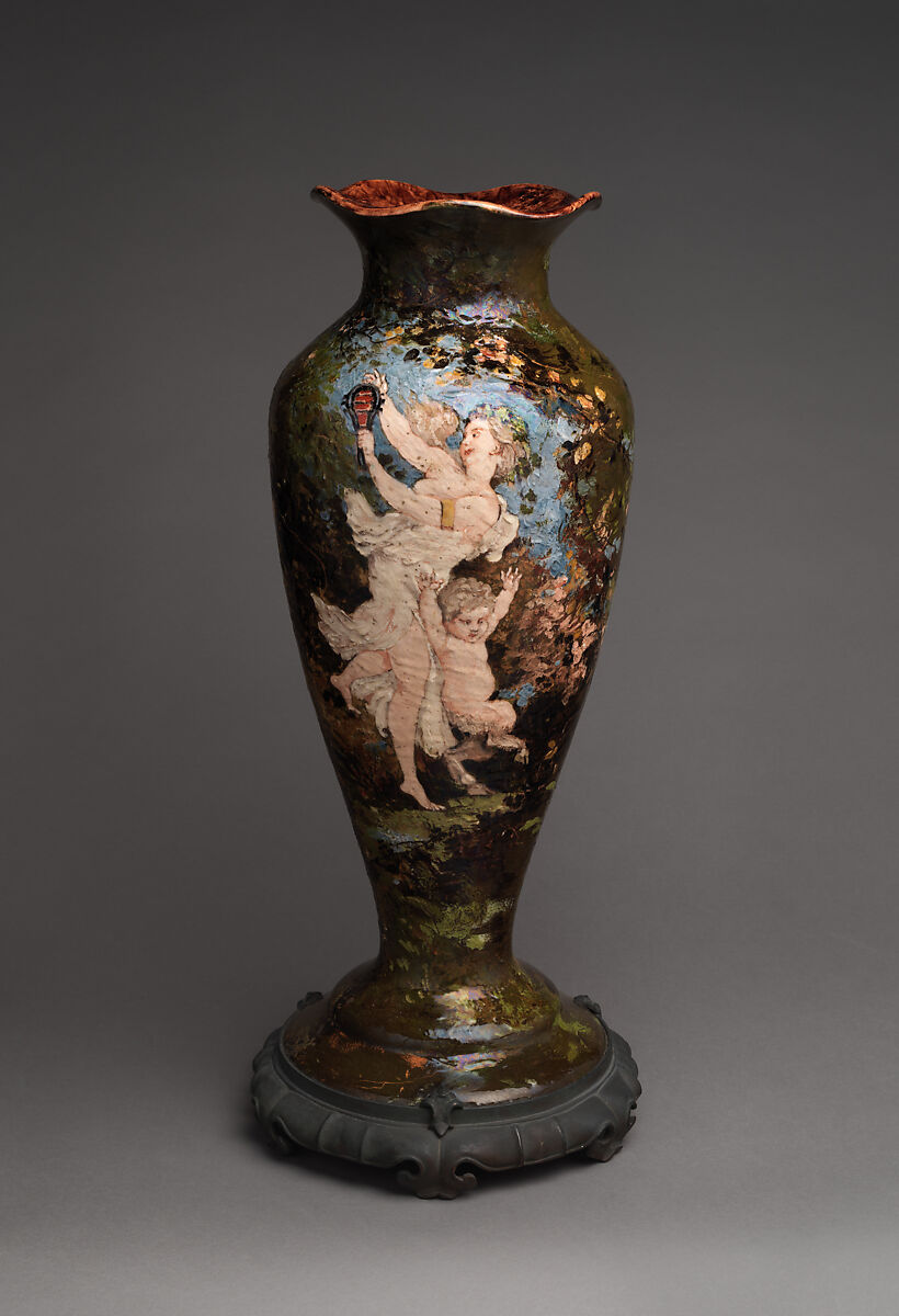 Vase, Haviland &amp; Co. (American and French, 1864–1931), Pottery, French, Limoges 