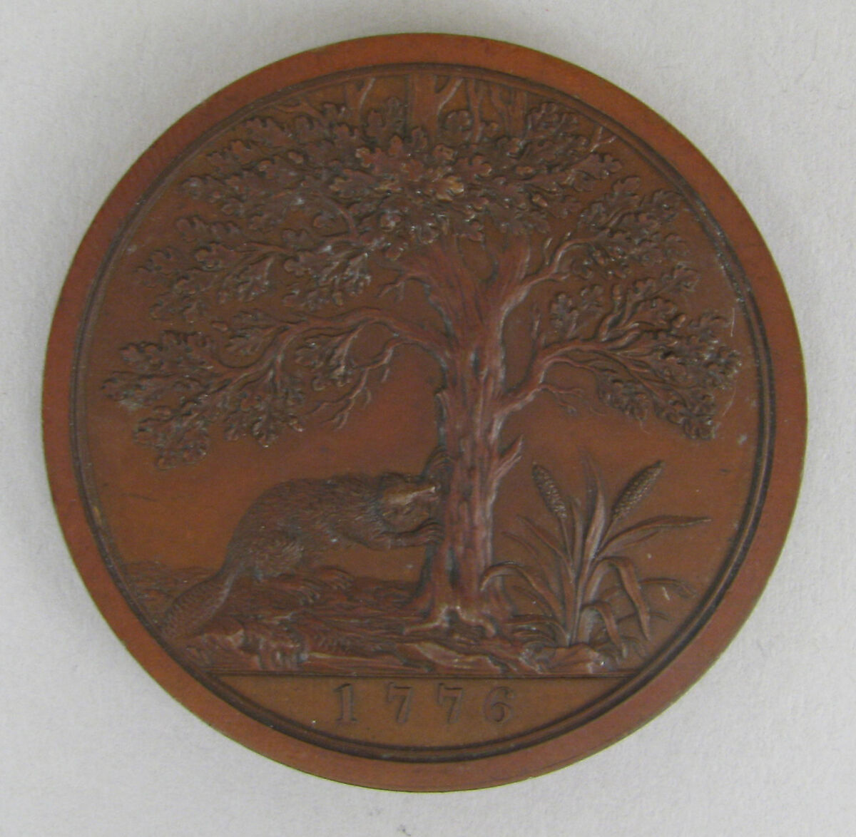 Sansom Medal: Franklin's two great achievements, Johann Mathias Reich (American (born Germany), Fürth, Bavaria 1768–1833 Albany, New York), Bronze, struck, American