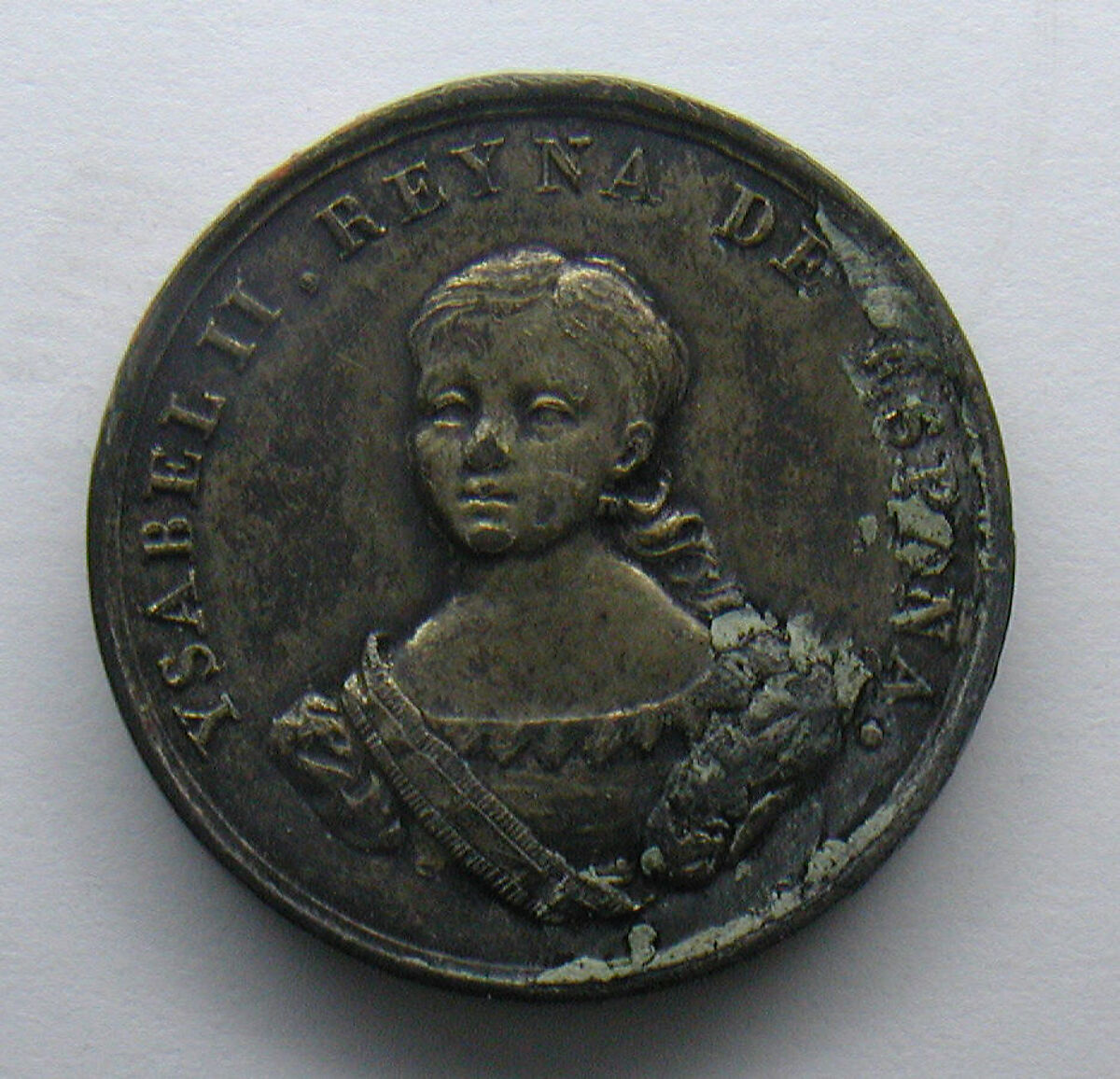 Token or coin (?), Silver, Spanish 