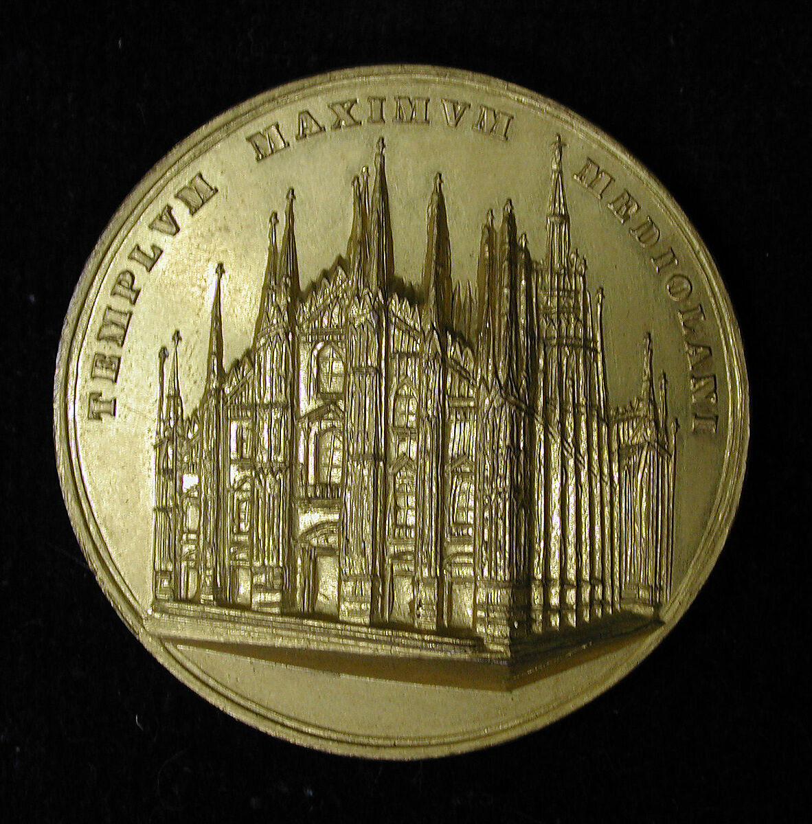 Commemorating the Foundation of the Duomo of Milan by Giangaleazzo Visconti in 1386, Gold or gilt bronze, Italian