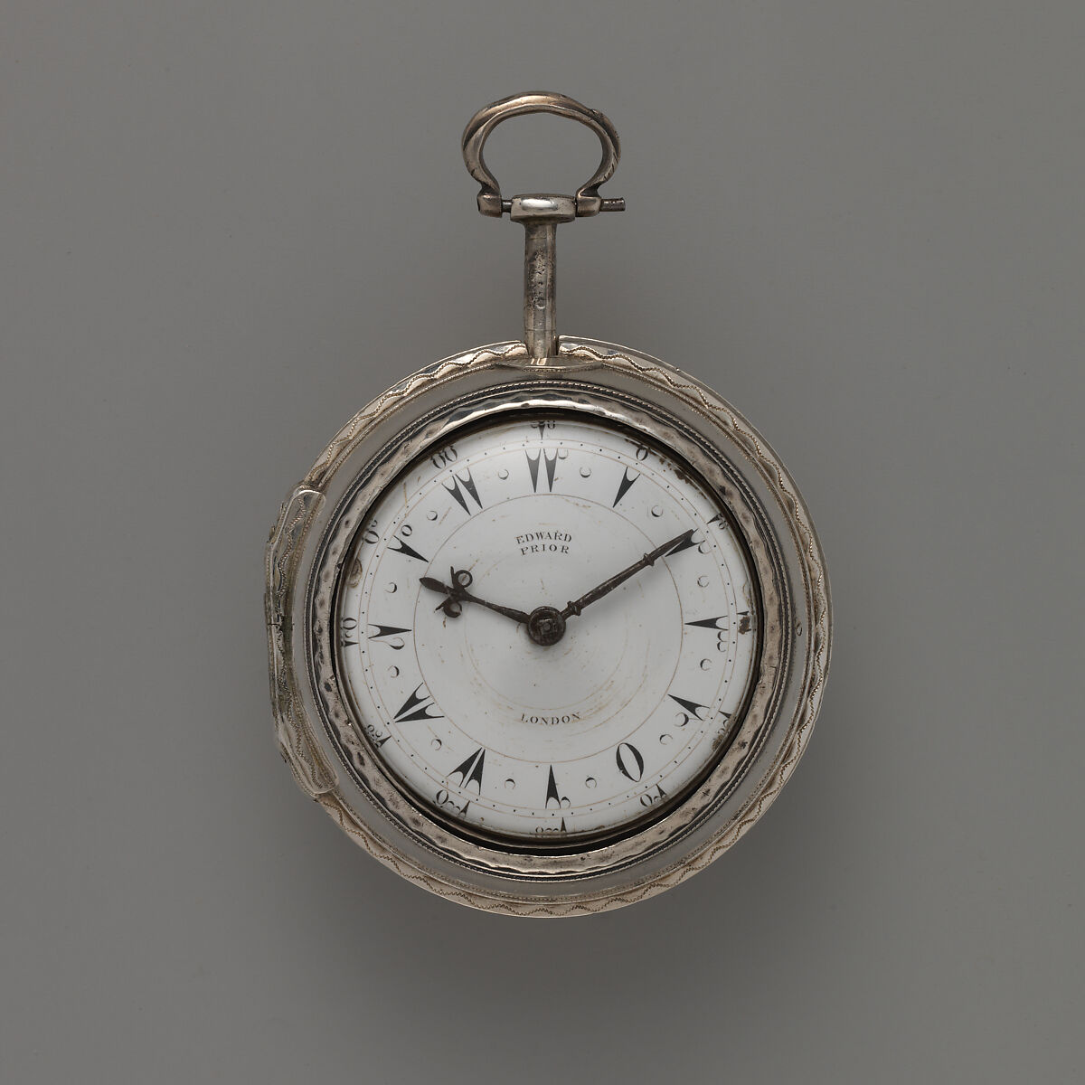 Watch, Watchmaker: Edward Prior (British, active 1800–68), Silver, tortoiseshell, coral, enamel, British, London